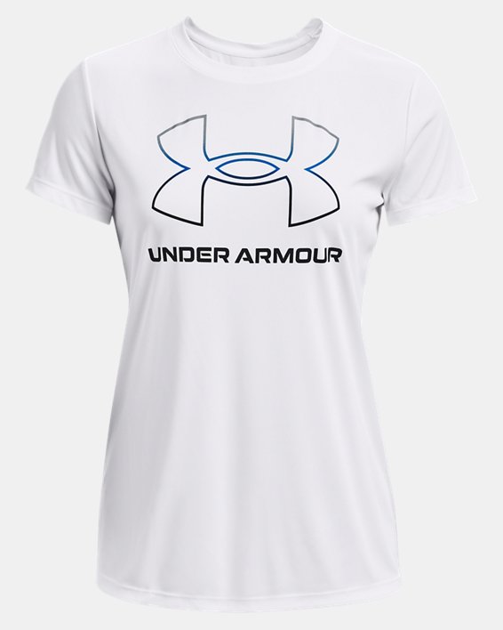 Women's UA Velocity Gradient T-Shirt, White, pdpMainDesktop image number 4